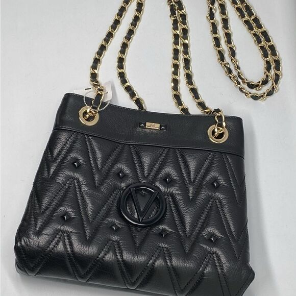 Mario Valentino Quilted Leather Shoulder Bag - Picture 3 of 12